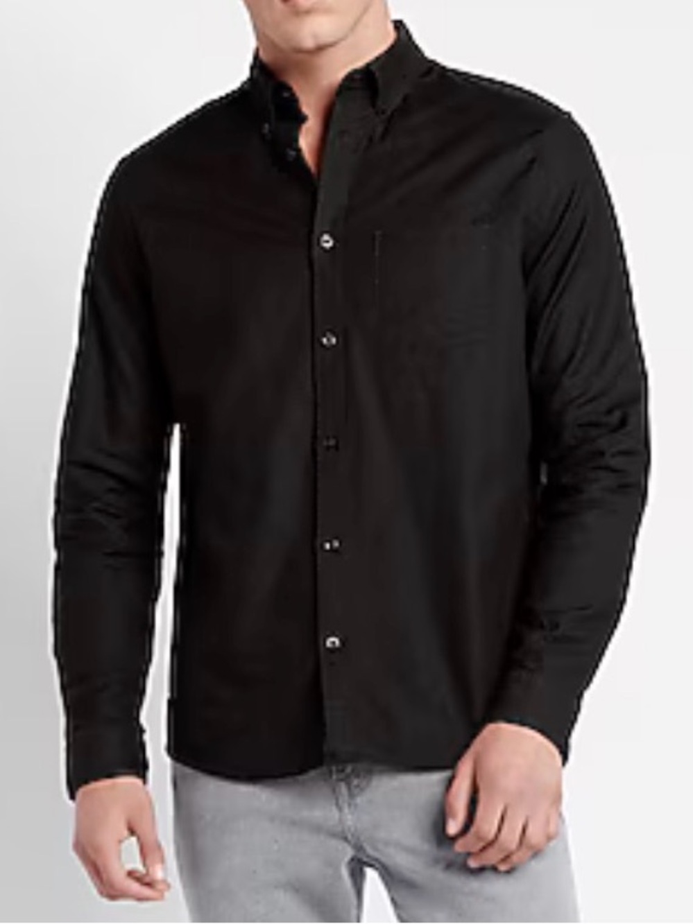 Express Solid Stretch Oxford Shirt